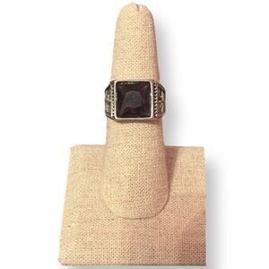 🤯5/$25🤯 Square Amethyst Silver Ring